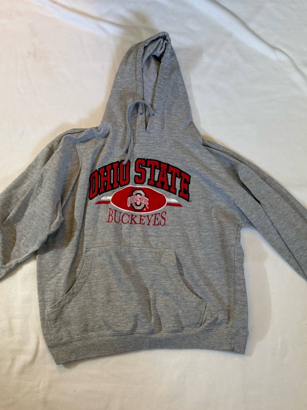 Ohio State Buckeyes Gray Pullover Hoodie size large
